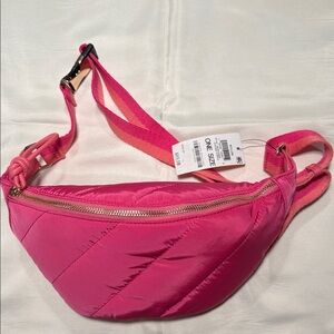 Vibrant Pink Quilted Bum Bag